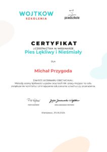 certyfikat pies lękliwy i nieśmiały page 0001